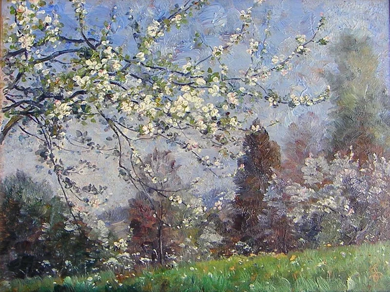 1852-Sophie Schaeppi - Primavera sul Brühlberg a Winterthur